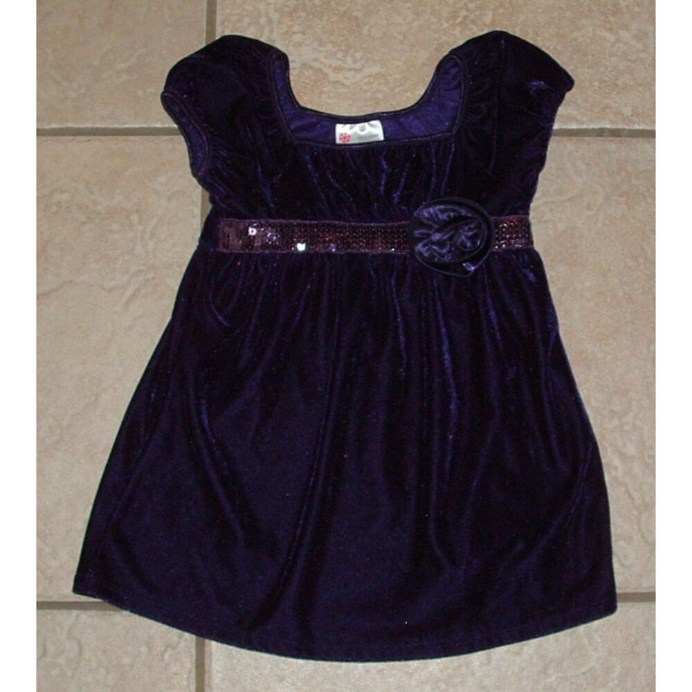 Royal Purple Sz 18 Months Soft Stretchy Christmas Sequins Dress HOLIDAY EDITIONS